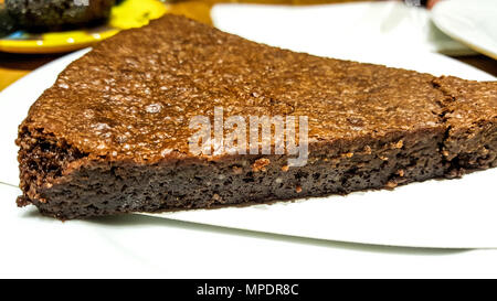 Unsuz Kek / Chocolate cake without flour. organic dessert Stock Photo