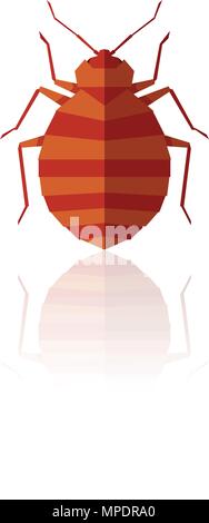 Flat geometric bedbug Stock Vector