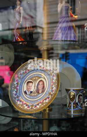 Commemorative memorabilia celebrating the Royal wedding of Prince William and Catherine Middleton on the 29th April 2011 at Westminster Abbey London UK Stock Photo