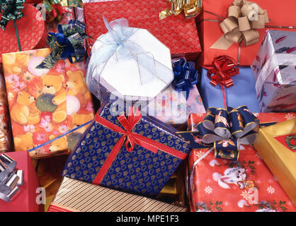Christmas ornaments, gift boxes Stock Photo