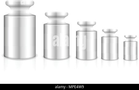 Calibration weight on a white background. Vector illustration. Stock Vector