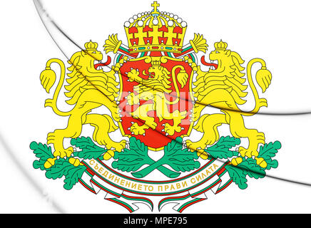 3D Bulgaria Coat of Arms. 3D Illustration. Stock Photo