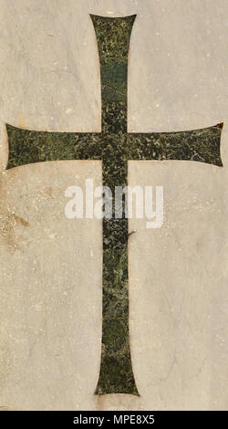Christian cross in marble stone Stock Photo - Alamy
