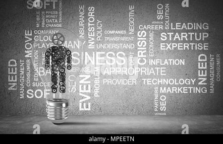Concept of business innovations for mankind. Stock Photo