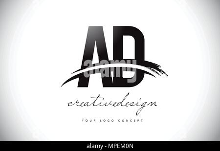 AD Brush Stroke Letter Logo Design. Orange Purple Paint Logo Leters ...