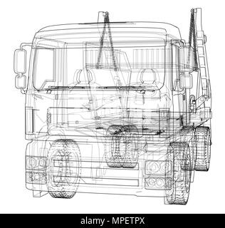 Garbage truck concept. Vector Stock Vector