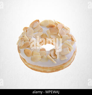 donut or almond donut on a background Stock Photo