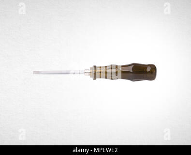 screwdriver or steel screw driver on a background Stock Photo