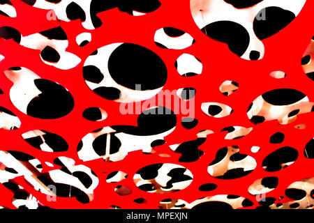 Red and white circle  to creative for design and decoration isolate on background.Copy space. Stock Photo