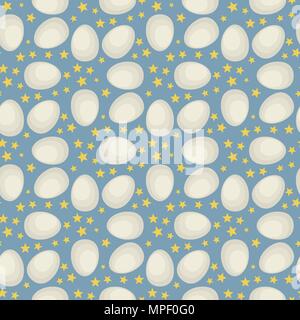 Egg seamless pattern vector illustration Stock Vector