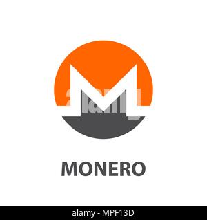 Monero symbol illustration Stock Vector