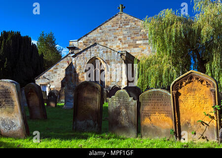 Graveyard at St. Peter & St. Paul church, Stokesley, North Yorkshire, UK Stock Photo