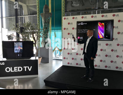 Korda Studios near Budapest, Hungary, 23rd of May, 2018, LG Regional Lauch of LG G7 ThinQ phone. Credit: Jovana and Miodrag Kuzmanović/Alamy Live News Stock Photo