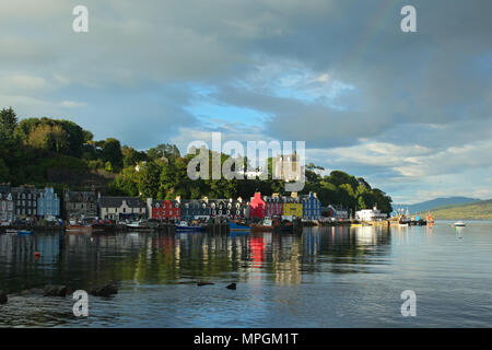 UK Western Scotland Isle of Mull Colorful town of Tobermory - capital of Mull, landscape Stock Photo