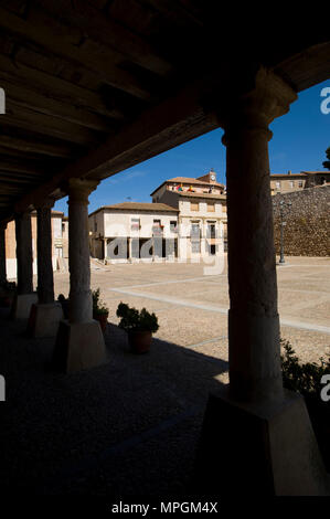 Plaza Mayor o del Arcipreste, HITA, Guadalajara, Spain. Main Square. Stock Photo