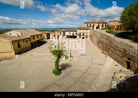 Plaza Mayor o del Arcipreste, HITA, Guadalajara, Spain. Main Square. Stock Photo