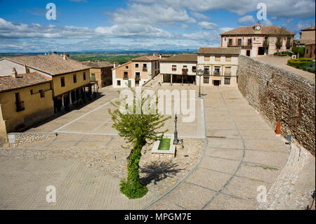 Plaza Mayor o del Arcipreste, HITA, Guadalajara, Spain. Main Square. Stock Photo