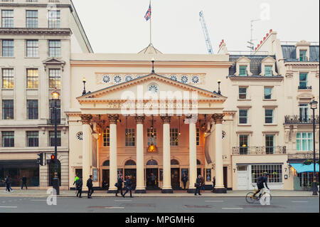 London, UK - April 2018: Theatre Royal Haymarket, a West End theatre and the third-oldest London playhouse still in use since 1720 Stock Photo