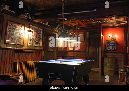 Billiard room, in Scottish pub Stock Photo