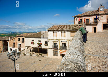 Plaza Mayor o del Arcipreste, HITA, Guadalajara, Spain. Main Square. Stock Photo