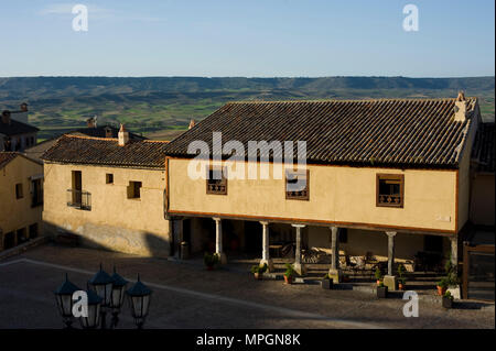 Plaza Mayor o del Arcipreste, HITA, Guadalajara, Spain. Main Square. Stock Photo