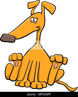 Cartoon Illustration of Funny Dog Pet Animal Character Stock Vector