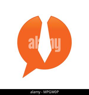 CEO Talk Orange Bubble Chat Orange Vector Icon Symbol Graphic Logo Design Stock Vector