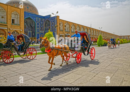 Isfahan Imam Square carriage ride Stock Photo