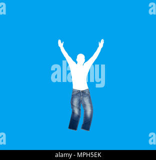 art collage Concept jeans or Minimal collage art Stock Photo