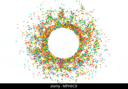 background for writing text from multi-colored balls on a white background Stock Photo