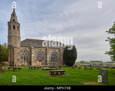 Dairsie Old Church sitting on the brow of a Hill in the North East of the County of Fife in Scotland. Stock Photo