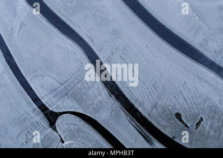 Abstract patterns in the ice Stock Photo