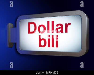 Money concept: Dollar Bill on billboard background Stock Photo