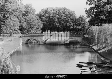 Trinity Bridge over the River Cam in Cambridge Stock Photo