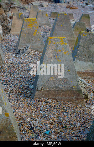 Coastal defences on the Isle of Grain, Kent United Kingdom from World War 2 to defend against a Nazi invasion of Britain Stock Photo