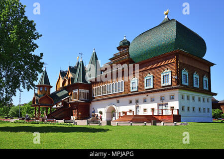 Moscow, Russia - May 22. 2018. palace of Tsar Alexei Mikhailovich in Kolomenskoye Stock Photo