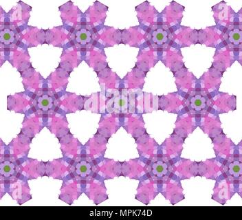 Primitive simple purple, lilac modern pattern with rectangles and flowers Stock Vector