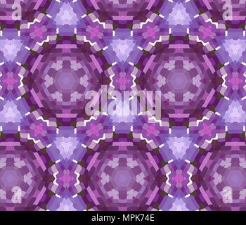 Primitive simple purple, lilac modern pattern with rectangles and flowers Stock Vector