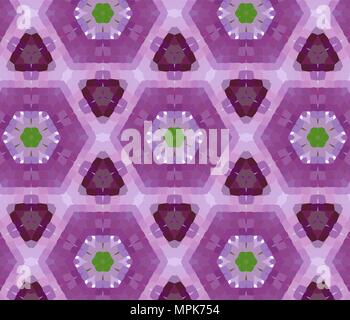 Primitive simple purple, lilac modern pattern with rectangles and flowers Stock Vector
