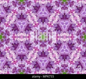 Primitive simple purple, lilac modern pattern with rectangles and flowers Stock Vector