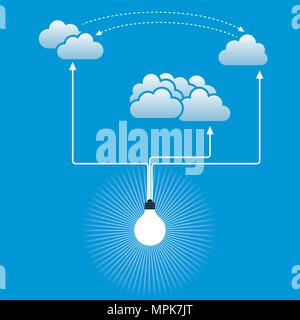 Cloud computing concept design. Stock Vector