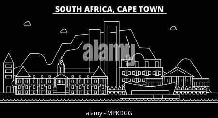 Streets of Cape Town, city map, South Africa. Street map Stock Vector ...