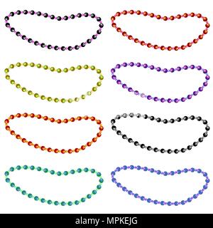 Beads for Women. Jewelry Necklace Fashion Design. Islamic Rosary Stock Vector