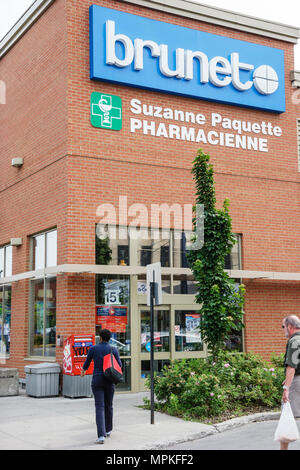 Montreal Canada,Quebec Province,Avenue Atwater,Brunet Pharmacy,store,stores,businesses,districtdrugs,Canada070704108 Stock Photo