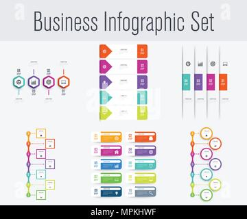 Set with infographics Stock Vector