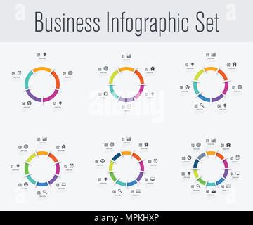 Set with infographics Stock Vector