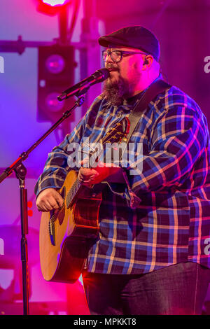 Christian singer Big Daddy Weave on stage during concert at Jones Park in Gulfport, Mississippi Stock Photo