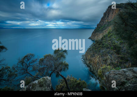 Oceania, Australia; Australian; Tasmania; Bruny Island, South Bruny National Park, Fluted Cape Stock Photo