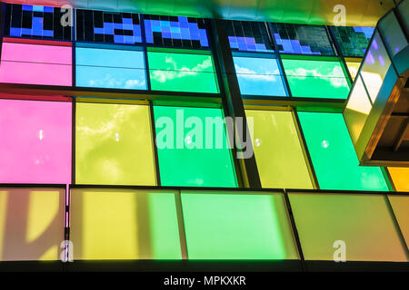 Montreal Canada,Quebec Province,Palais de Congres,Convention Center,centre,colored glass panels,Canada070708086 Stock Photo