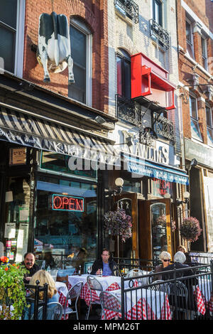 Toronto Canada,King Street West,Kit Kat Italian Bar & Grill,Nawlins,restaurant restaurants food dining cafe cafes,competition,al fresco sidewalk outsi Stock Photo